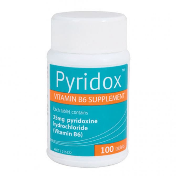 Buy Pyridox Vitamin B6 Supplement 100 Tablets Online Chemist Australia