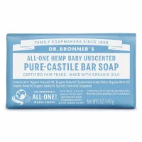 Dr. Bronners Pure Castile Baby Bar Soap Unscented 140g