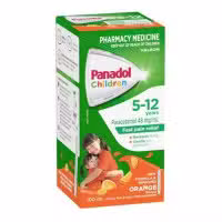 Panadol Children 5 to 12 Years Suspension Fever And Pain Relief Orange Flavour 100ml