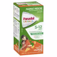 Panadol Children 5 to 12 Years Orange Flavour 200ml