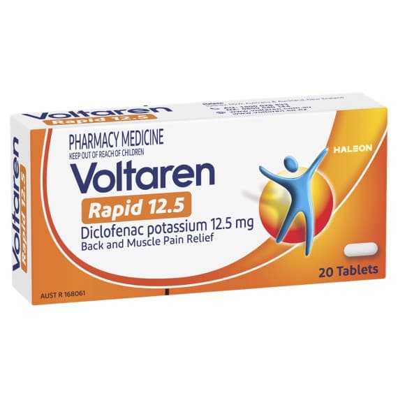Buy Voltaren Rapid 12.5mg 20 Tablets Online Chemist Australia