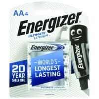 Energizer Ultimate Lithium AA Batteries 4 Pack
