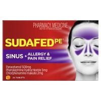 Sudafed PE Sinus Allergy and Pain 24 Tablets