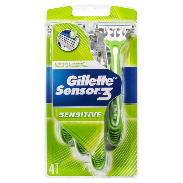 Shop Gillette Sensor3 Sensitive Disposable Shaving Razor 4 Pack Online
