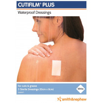 Cutifilm Plus Waterproof Dressing 10 x 8cm 5 Pack