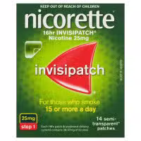 Nicorette Nicotine Patch 16hr Invisipatch Step 1 25mg 14 Patches