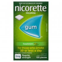Nicorette Nicotine Gum Fresh Mint 2mg 105 Pieces