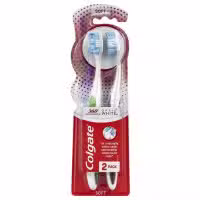 Colgate 360 Degrees Optic White Platinum Toothbrush Soft 2 Pack
