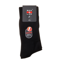 Sox & Lox Mens Sports Cushioned Long Socks Black (Size 7 - 11)