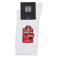 Sox and Lox Mens Diabetic Friendly Comfort Top Socks White Size 6 to 11