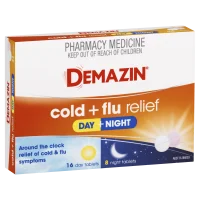 Demazin Cold Plus Flu Relief Day and Night Tablets 24 Tablets