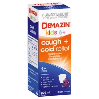 Demazin Kids 6+ Cough and Cold Relief Syrup 200ml