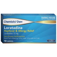 Chemists Own Loratadine Hayfever and Allergy Relief 10 Tablets 10mg