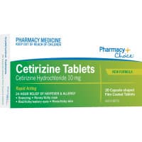 Pharmacy Choice Cetirizine Hayfever and Allergy 30 Tablets