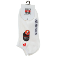 Sox and Lox Ladies Sports Cushioned Low Cut Socks White Size 3 to 9