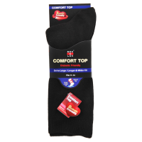 Sox And Lox Mens Business Diabetic Friendly Extra Large Socks Black Size 11 to 14