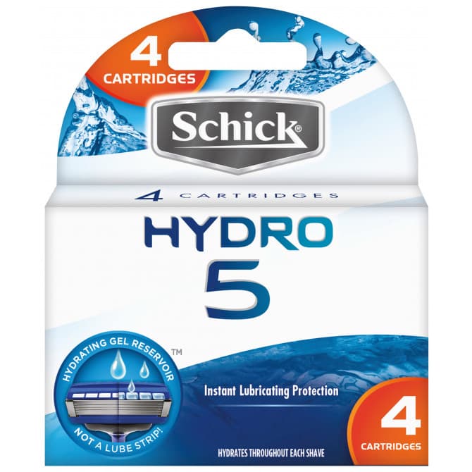 Shop Schick Hydro 5 Blade Refills 4 Cartridges Online