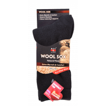 Sox & Lox Ladies Everyday Diabetic Friendly (Wool) Socks Black (Size 2 - 8)