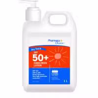 Pharmacy Choice Dry Touch Sunscreen Lotion SPF 50 Plus 1 Litre Pump
