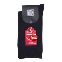 Sox and Lox Ladies Diabetic Friendly Comfort Top Socks Black Size 2 to 8