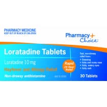 Pharmacy Choice Loratadine 30 Tablets