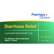Pharmacy Choice Diarrhoea Relief 8 Capsules