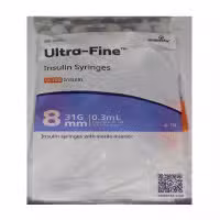 BD Ultra Fine 0.3ml 0.25mm 31g X 8mm 328822 Single Pack of 10 syringes