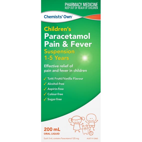 Buy Chemists Own Children Paracetamol 1 5 Years Suspension 200ml Online