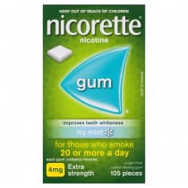 Nicorette Nicotine Gum Icy Mint 4mg 105 Pieces