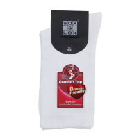 Sox & Lox Ladies Diabetic Friendly Comfort Top Socks White (Size 2 - 8)