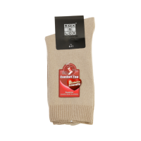 Sox & Lox Mens Diabetic Friendly Comfort Top Socks Beige (Size 6 - 11)