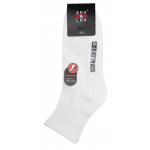 Sox & Lox Mens Sports Cushioned Midi Socks White (Size 7 - 11)
