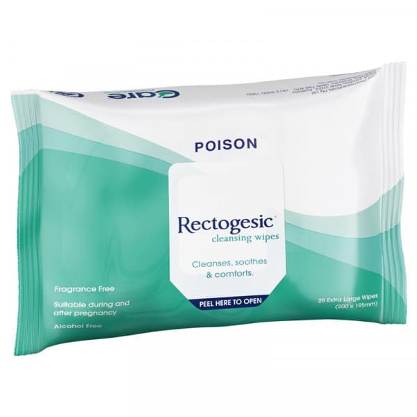 Shop Rectogesic Cleansing Wipes 25 Pack Online