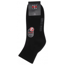 Sox & Lox Mens Sports Cushioned Midi Socks Black (Size 7 - 11)