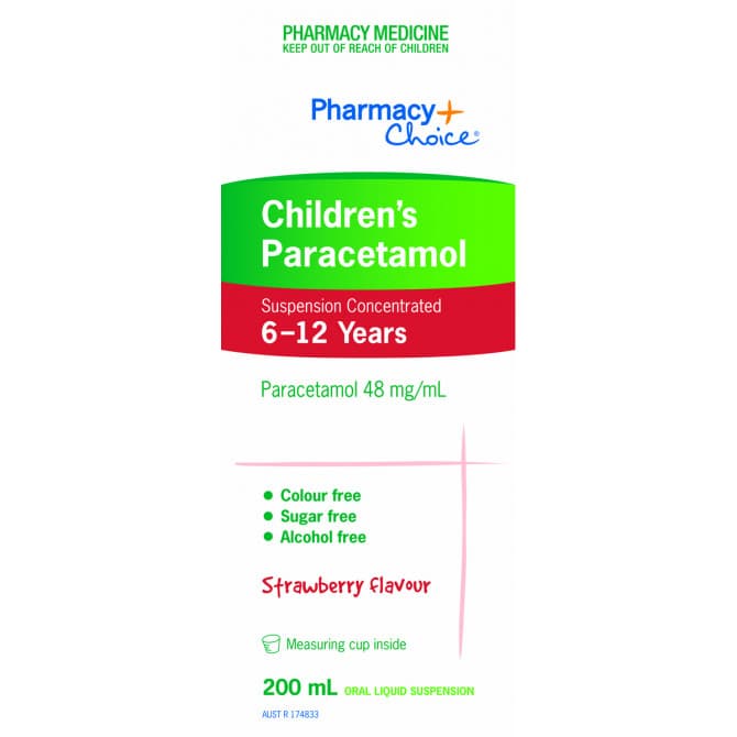 Buy Pharmacy Choice Childrens Paracetamol Oral Liquid 612 Years 200ml Online