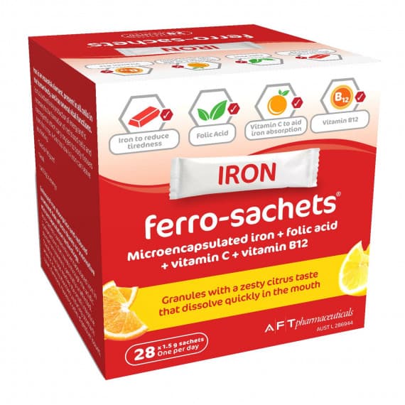 Ferro Sachets 1.5g x 28 Sachets for Iron Support and Energy - Chemist Australia