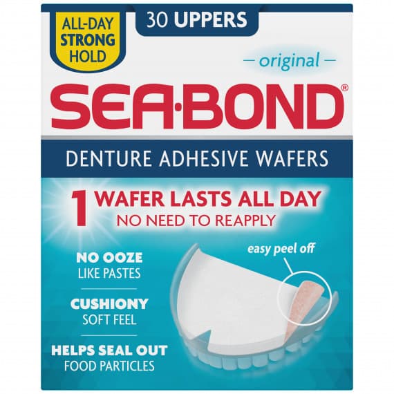 Buy Sea Bond Denture Adhesive Wafers Original Upper 30 Pack Online Chemist Australia