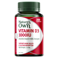 Natures Own Vitamin D3 1000IU 200 Capsules
