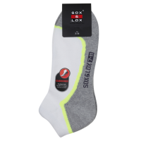 Sox and Lox Mens Sports Cushioned Low Cut Socks Assorted Colours Selected at Random Orange Blue or Yellow Size 7 to 11