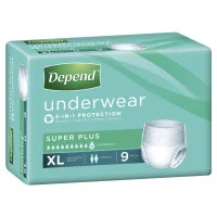 Depend Underwar Unisex Super Extra Large 9 Pack
