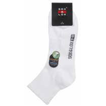 Sox & Lox Mens Sports Cushioned Midi (Arch Support and Ventilation Panel) Socks White (Size 7- 11)