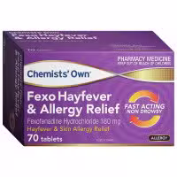 Chemists Own Fexo Hayfever and Allergy Relief 70 Tablets 180mg