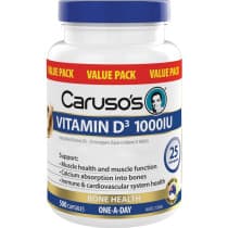 Carusos Vitamin D3 1000IU 500 Capsules