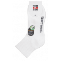 Sox & Lox Ladies Sports Cushioned Midi (Arch Support and Ventilation Panel) Socks White (Size 3 - 9)