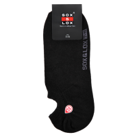 Sox and Lox Mens Casual Thin Hidden Low Cut 3D Non Slip Heel Socks Black Size 7 to 11