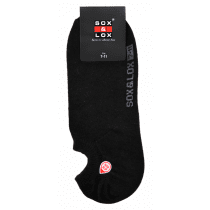 Sox & Lox Mens Casual Thin Hidden Low Cut (3D Non-Slip Heel) Socks Black (Size 7 - 11)