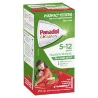 Panadol Children 5 to 12 Years Suspension Fever And Pain Relief Strawberry Flavour 100ml