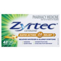 Zyrtec Rapid Acting 42 Liquid Capsules