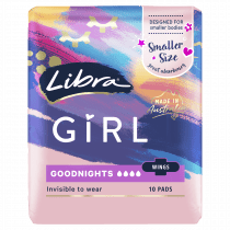 Libra Girl Pads Goodnights with Wings 10 pack